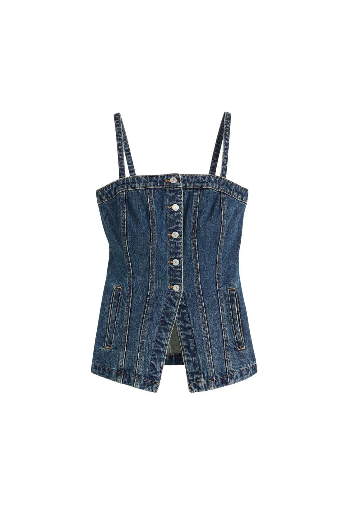 LEVI'S - Top donna a bustier in denim-7