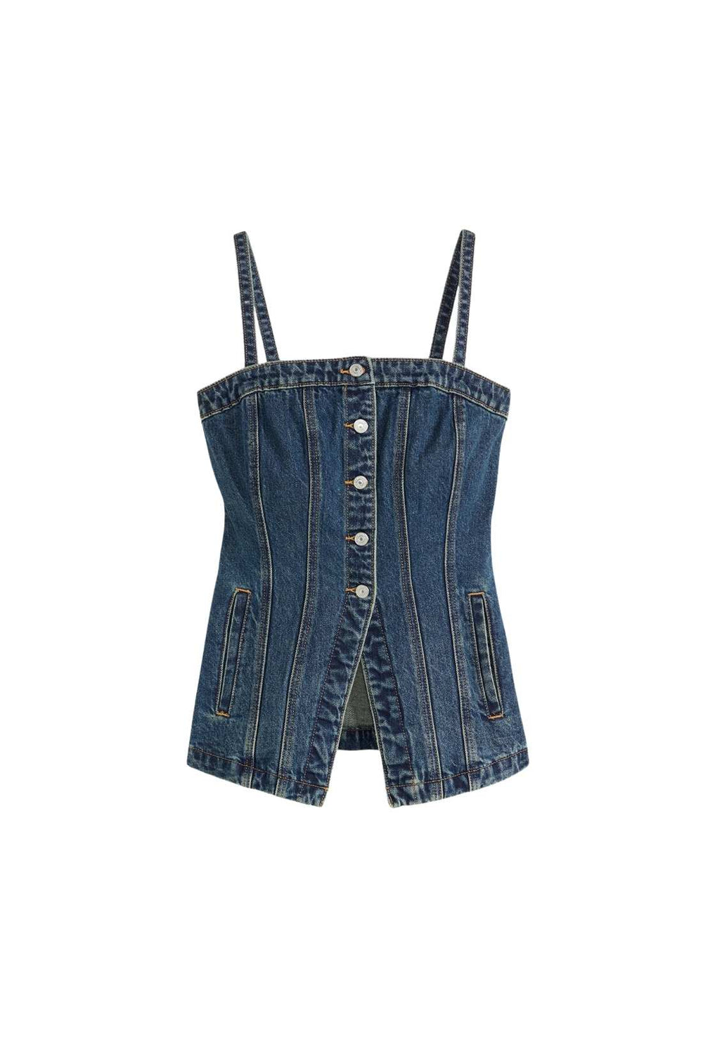 LEVI'S - Top donna a bustier in denim-11