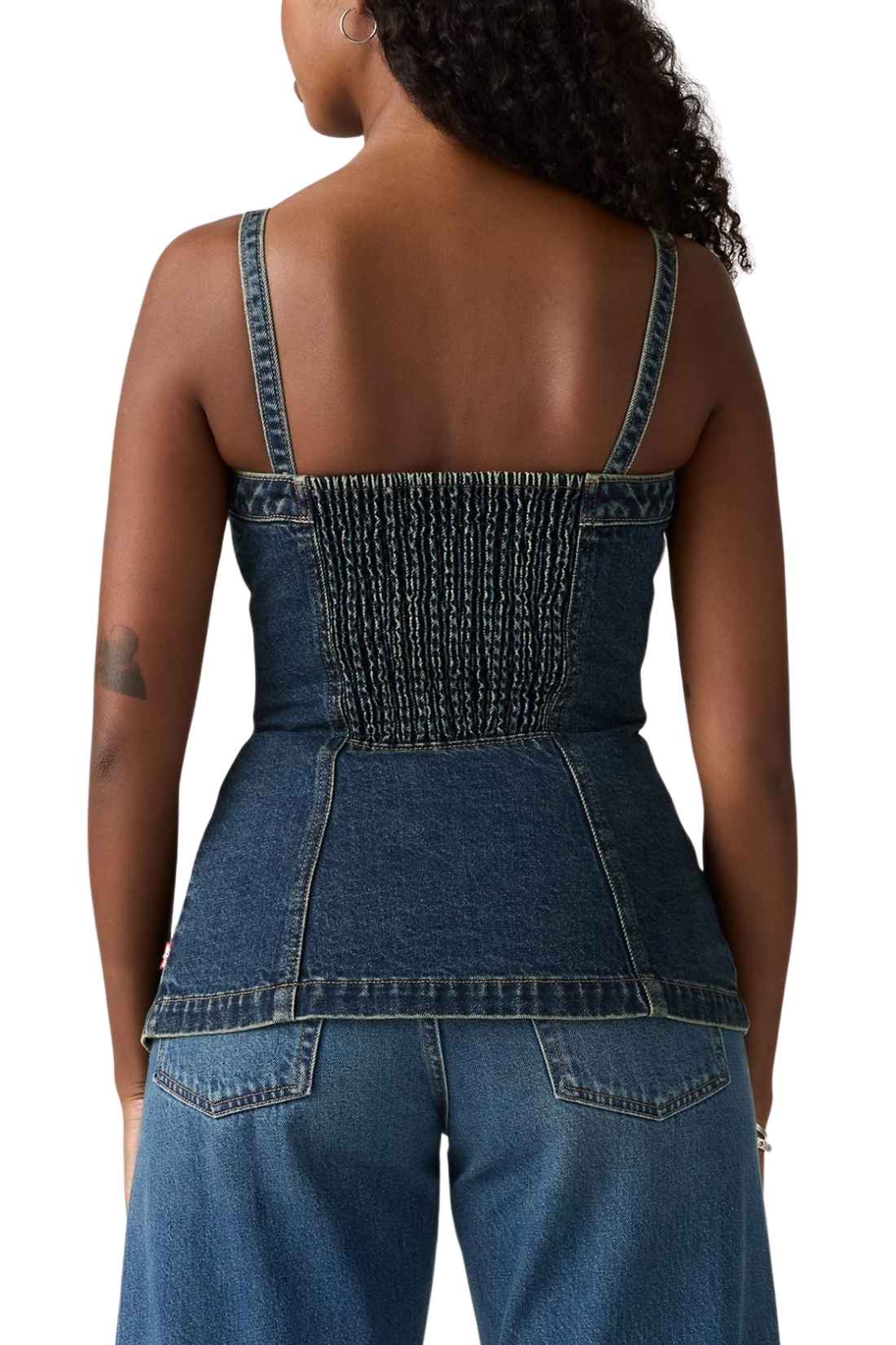 LEVI'S - Top donna a bustier in denim-0