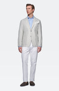 Pantalone chinos in cotone e lino