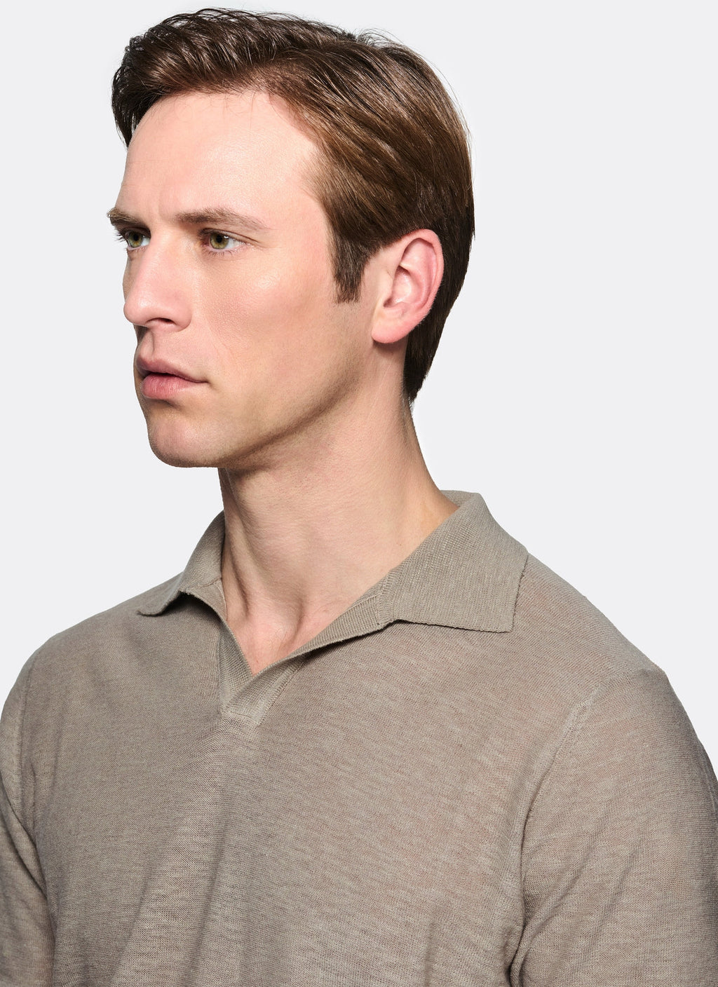 Polo in maglia cotone e lino