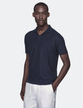 Polo in maglia cotone e lino