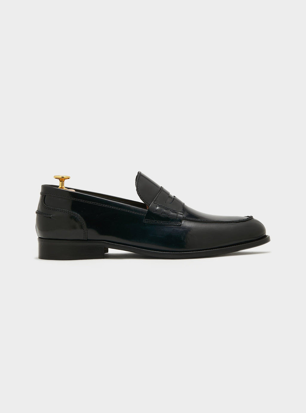 Mocassino con mascherina in pelle