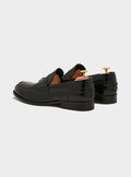 Mocassino con mascherina in pelle