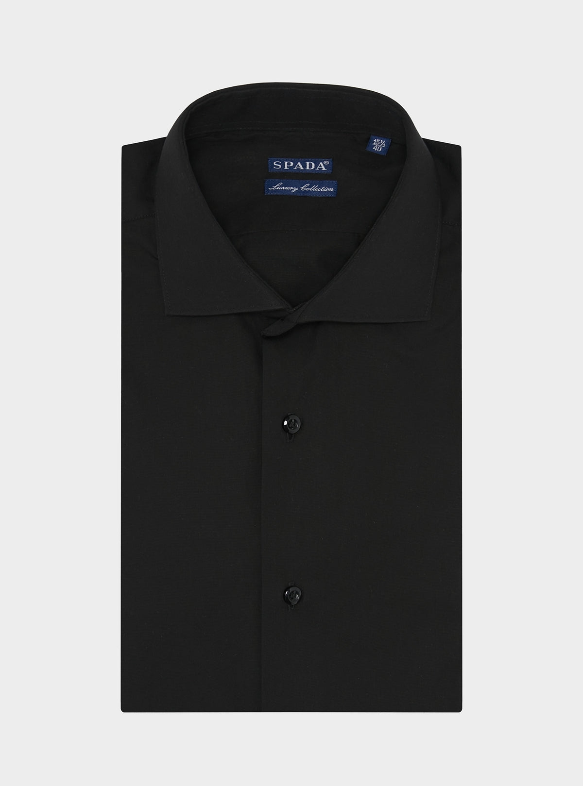 Camicia collo francese in puro cotone tinta unita
