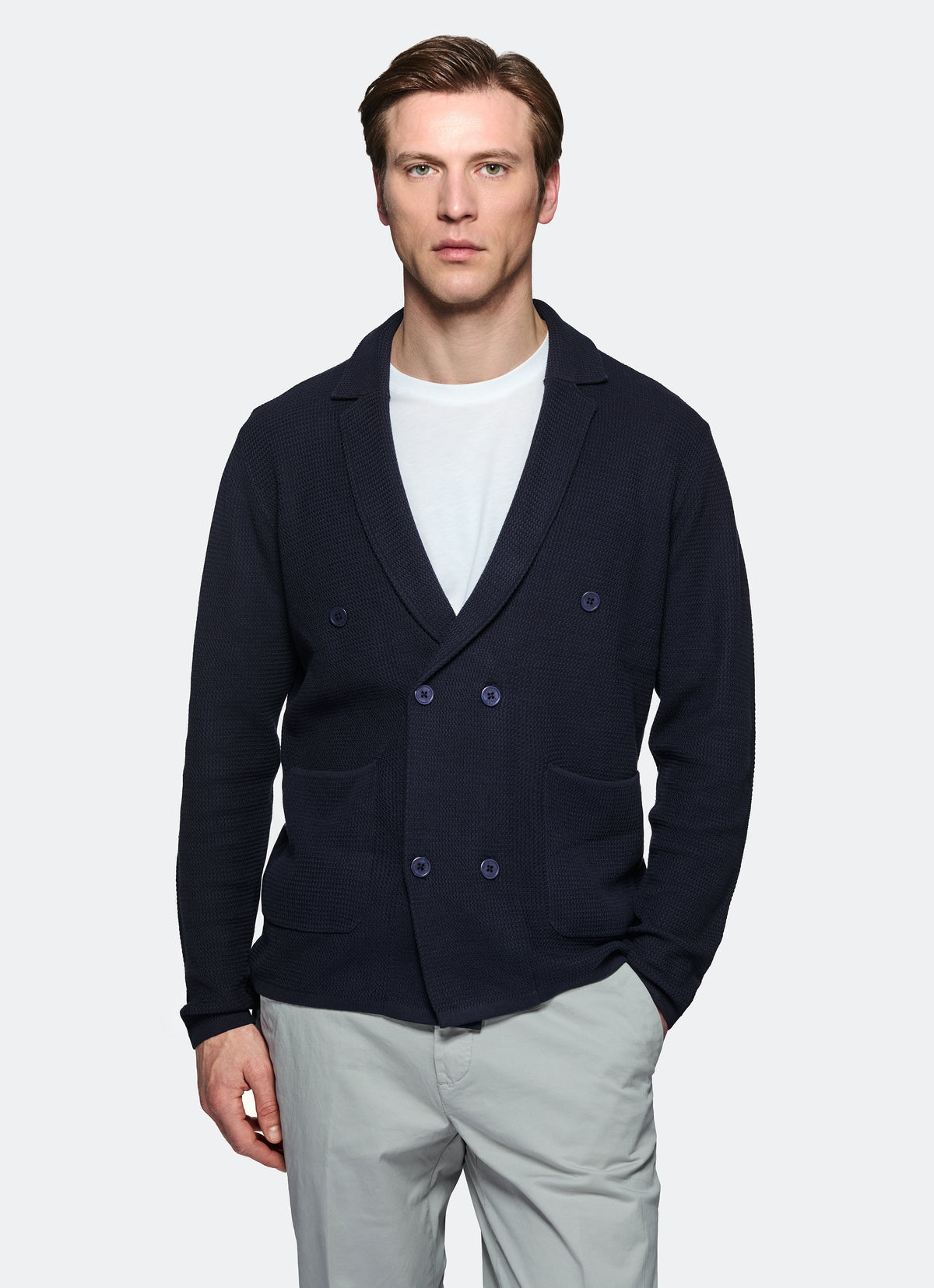 Maglia doppiopetto in 100% cotone