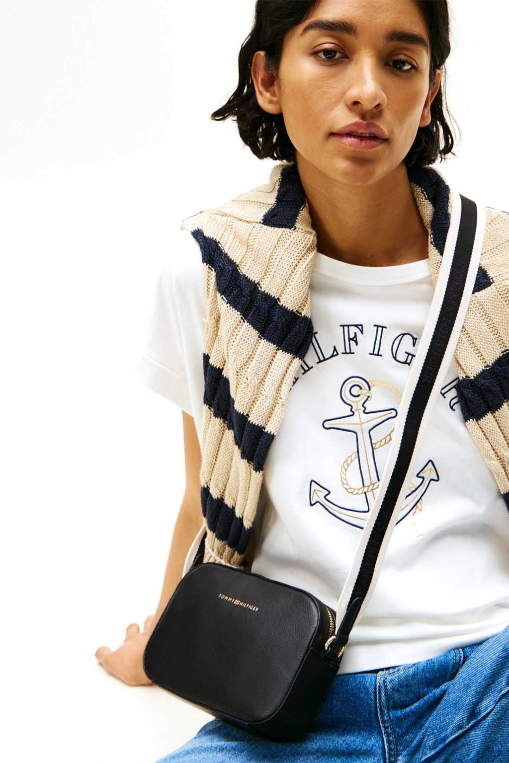 TOMMY HILFIGER - Camera bag donna con tracolla in tessuto-3