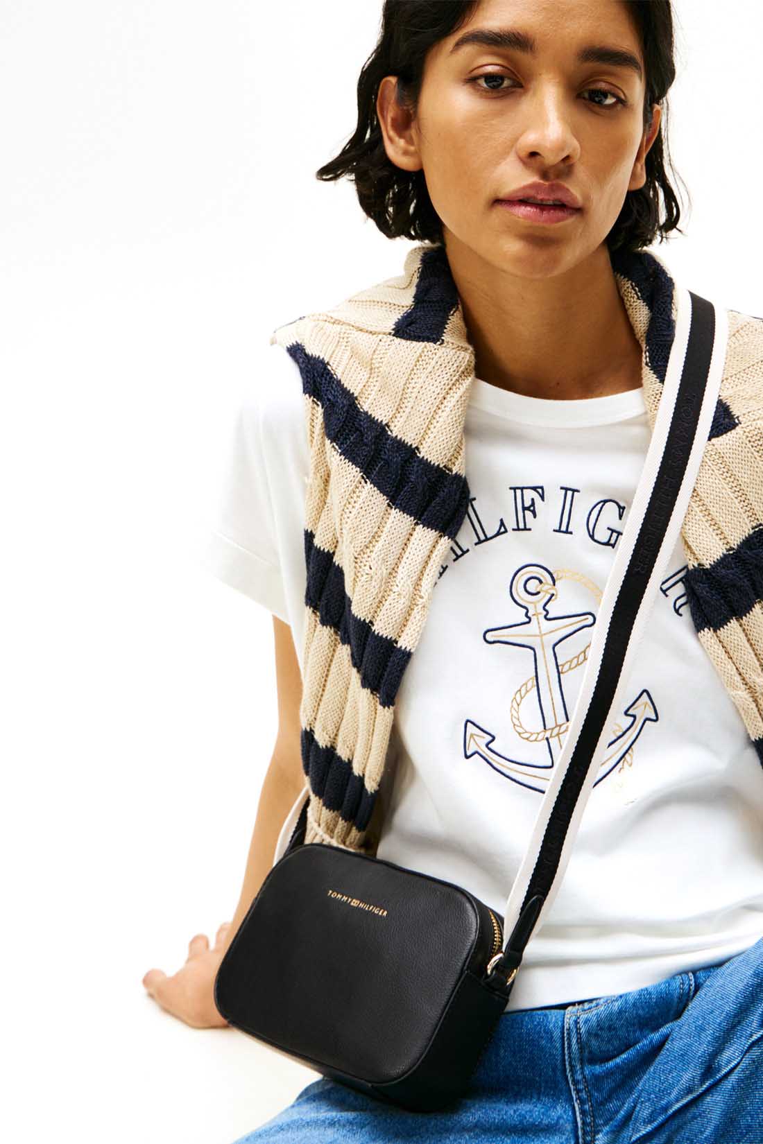 TOMMY HILFIGER - Camera bag donna con tracolla in tessuto-3