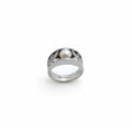 Anello a fascia in Argento con perla centrale – Venere