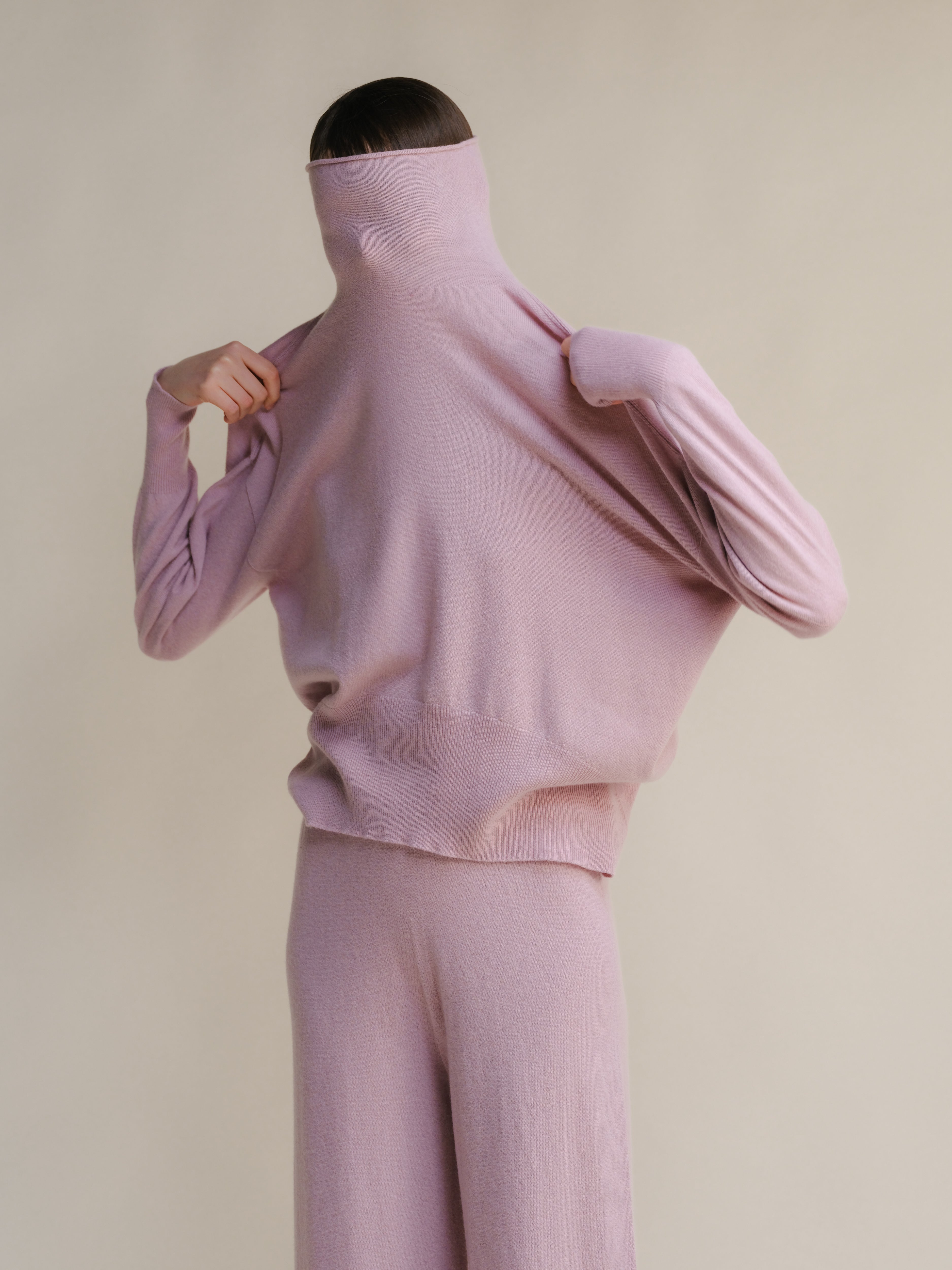 Cashmere Mix Maxi Turtleneck Sweater (3D-Knit)