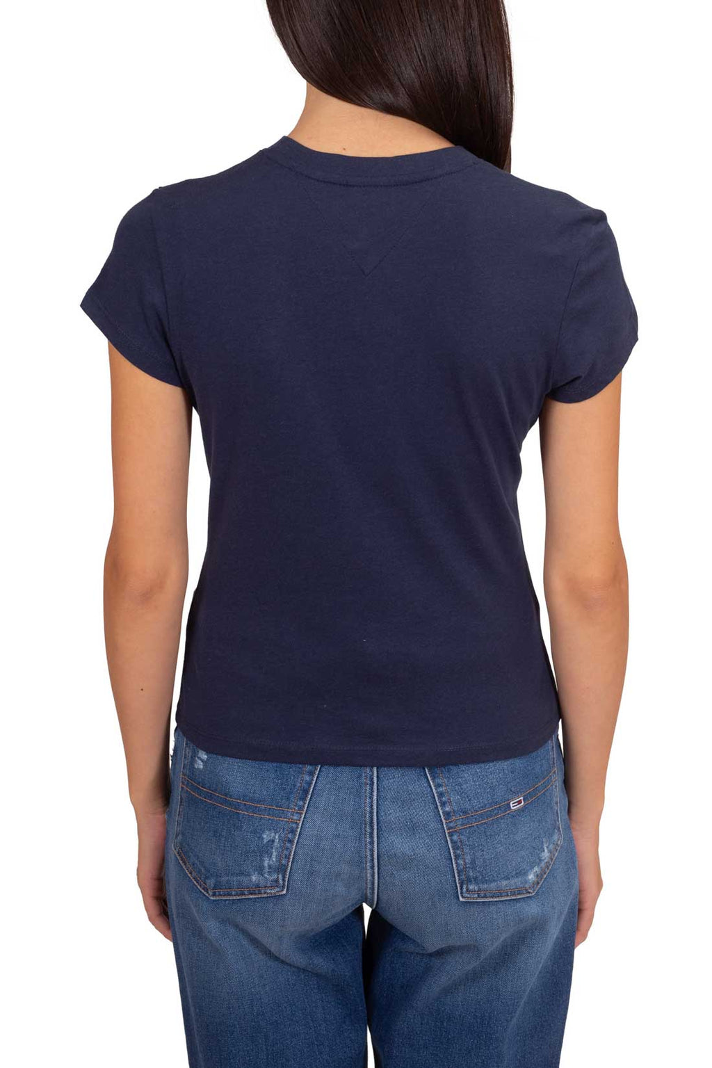 TOMMY JEANS - Women's slim T-shirt with frontal logo  - Size XL-10