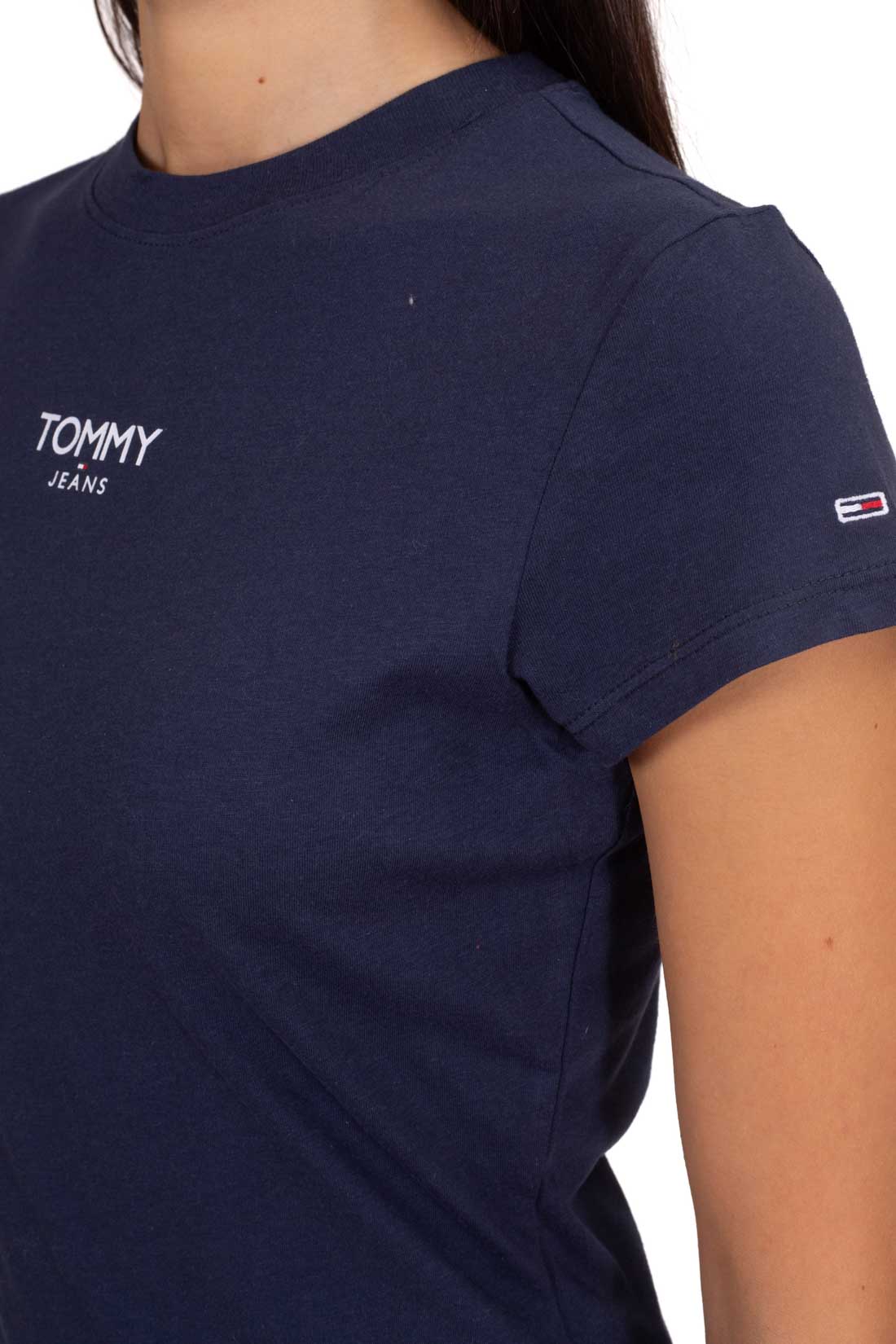 TOMMY JEANS - Women's slim T-shirt with frontal logo  - Size XL-8