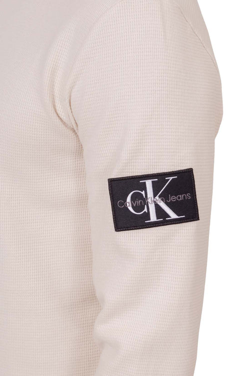 CALVIN KLEIN JEANS - Men's honeycomb T-shirt with logo patch  - Size XXL-0