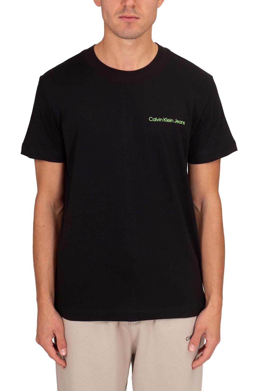 CALVIN KLEIN JEANS - T-shirt uomo regular con nastratura logo  - Taglia XL-5