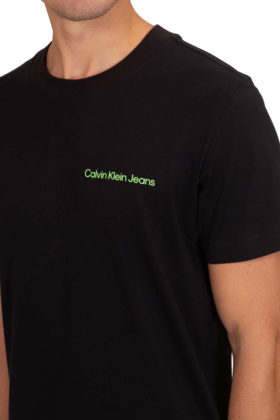 CALVIN KLEIN JEANS - T-shirt uomo regular con nastratura logo  - Taglia XL-8