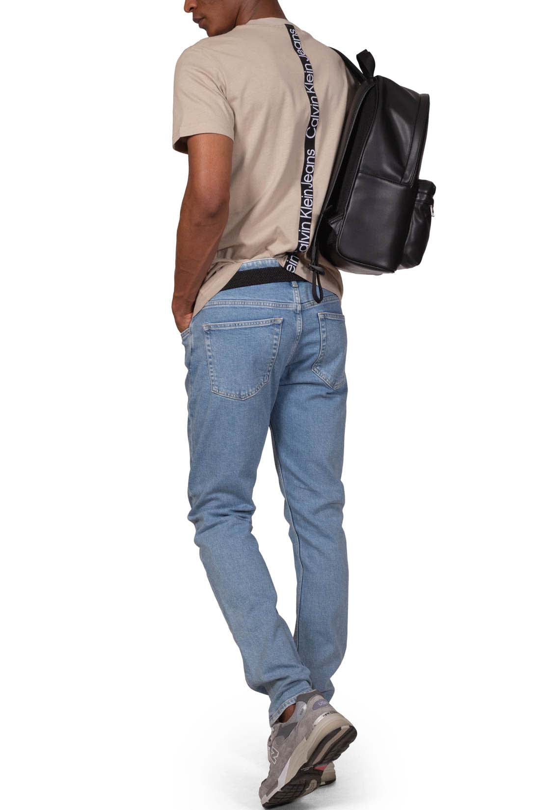 CALVIN KLEIN JEANS - T-shirt uomo regular con nastratura logo  - Taglia XL-3