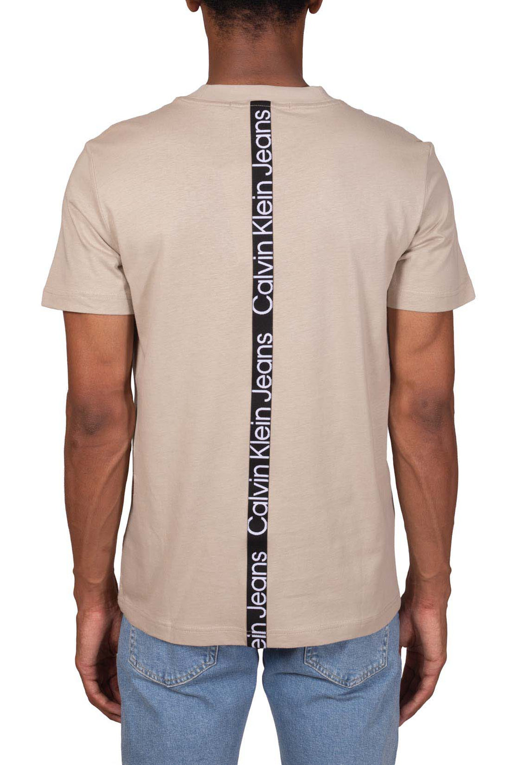 CALVIN KLEIN JEANS - T-shirt uomo regular con nastratura logo  - Taglia XL-2