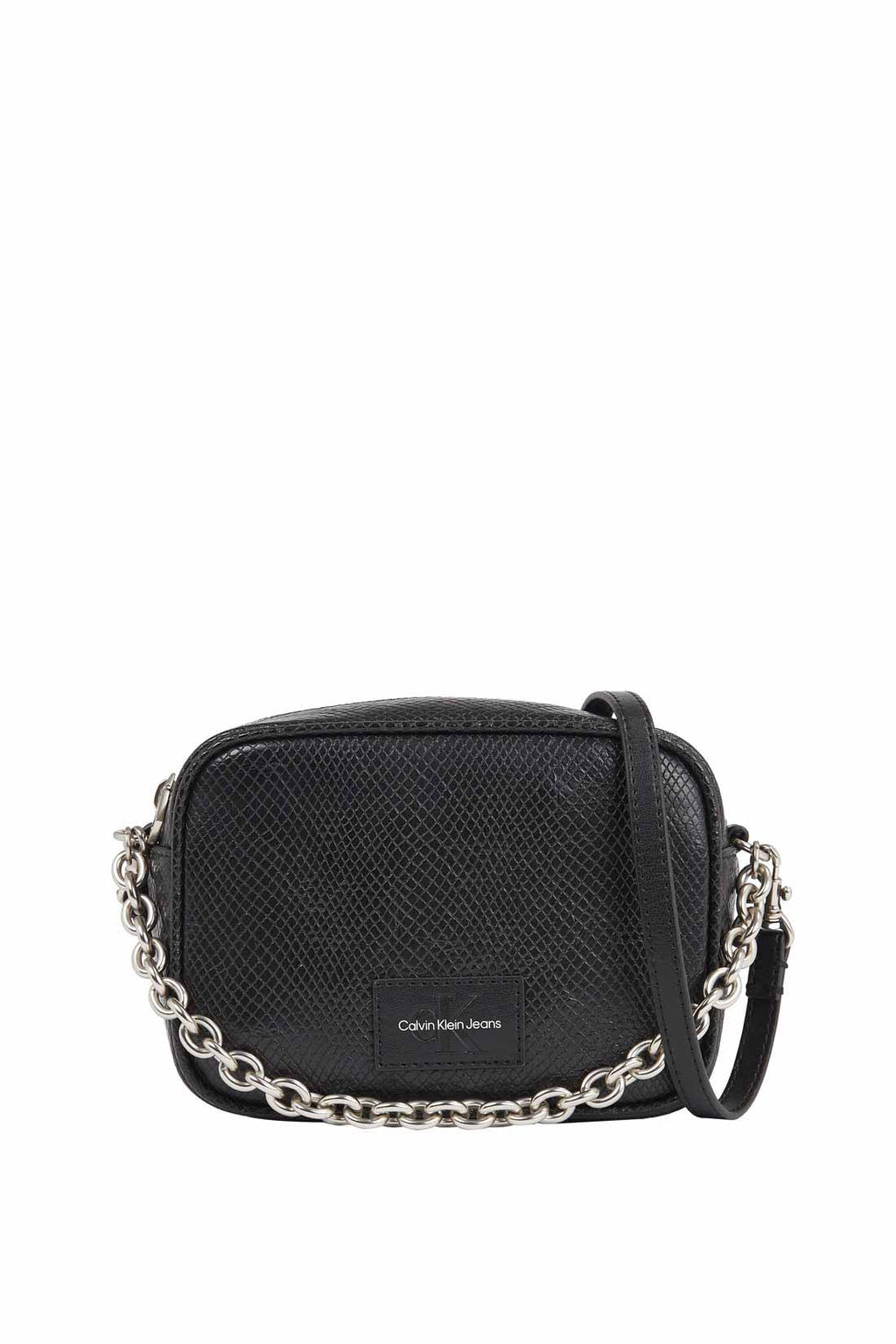 CALVIN KLEIN JEANS - Borsa a tracolla donna snake con catena-4