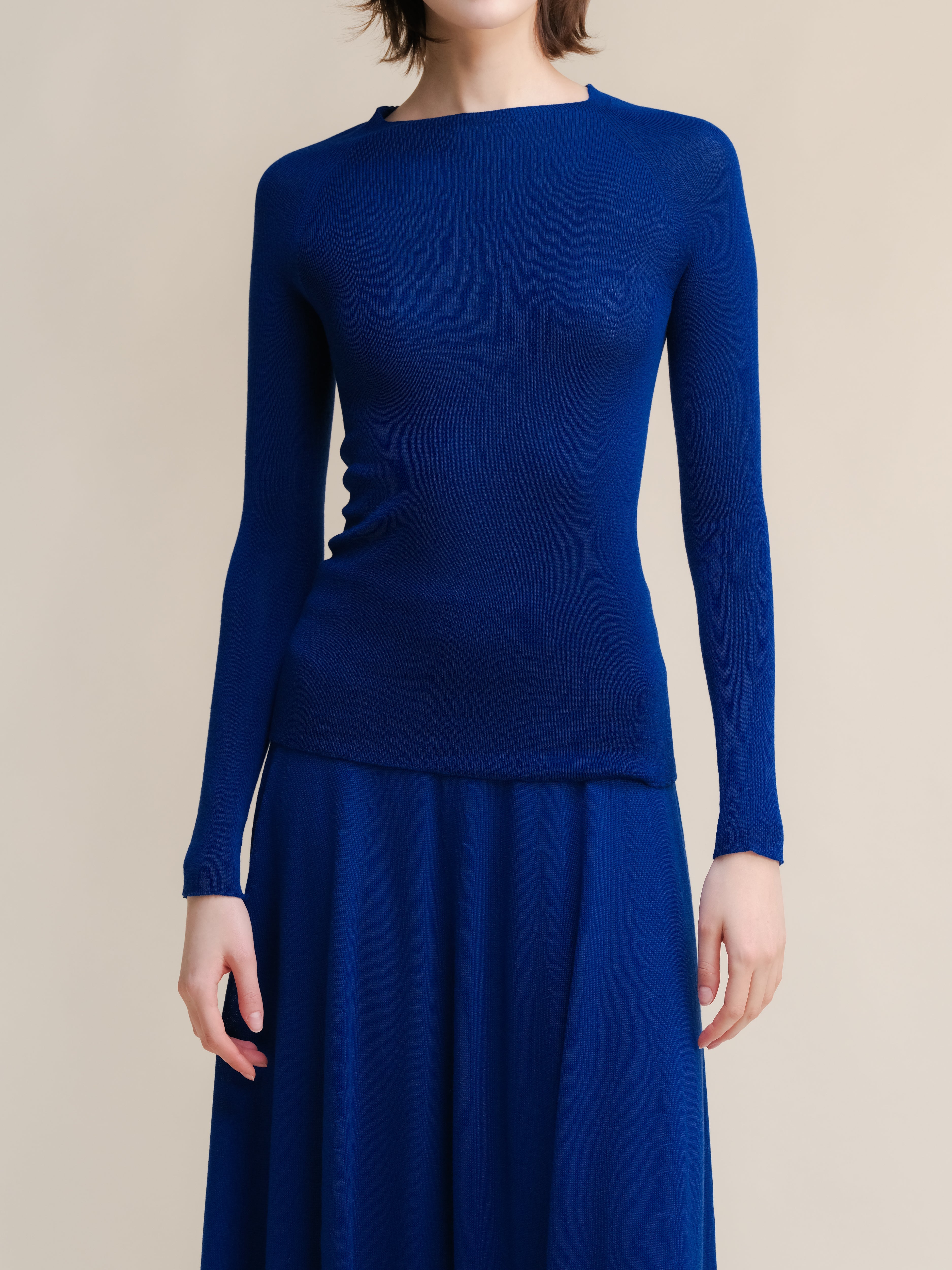 Extra Fine Merino Ribbed Crewneck (3D-Knit)