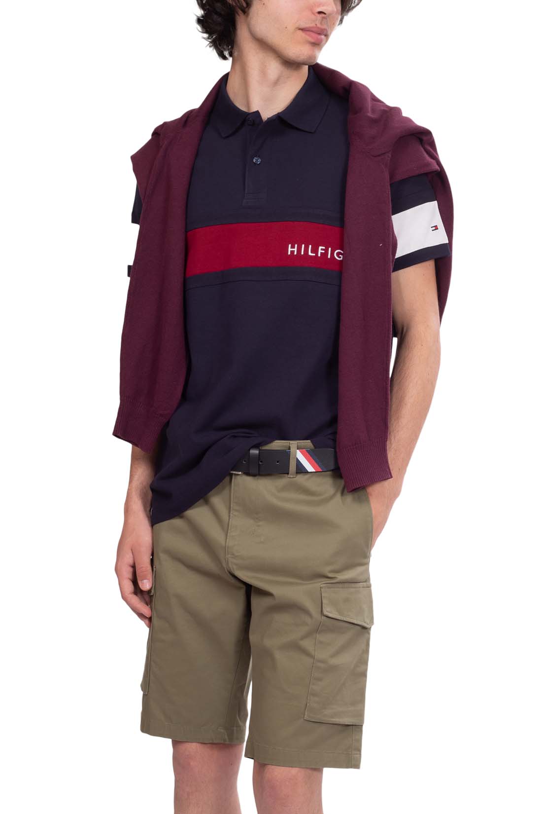 TOMMY HILFIGER - Men's regular colorblock polo shirt-11