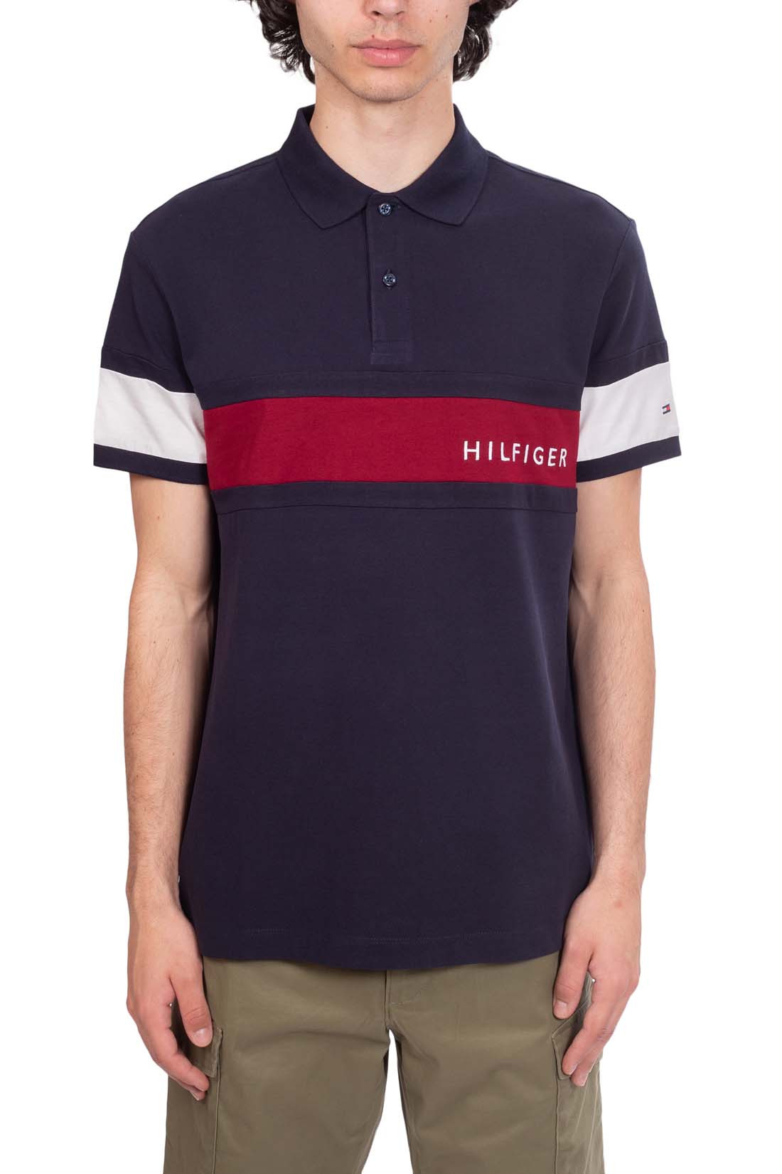 TOMMY HILFIGER - Men's regular colorblock polo shirt-9
