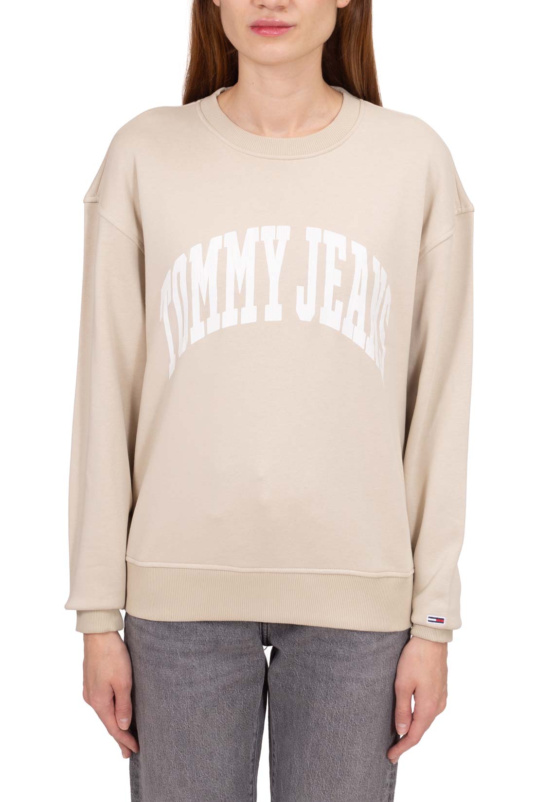 TOMMY JEANS - Women's relaxed sweatshirt with college logo-1