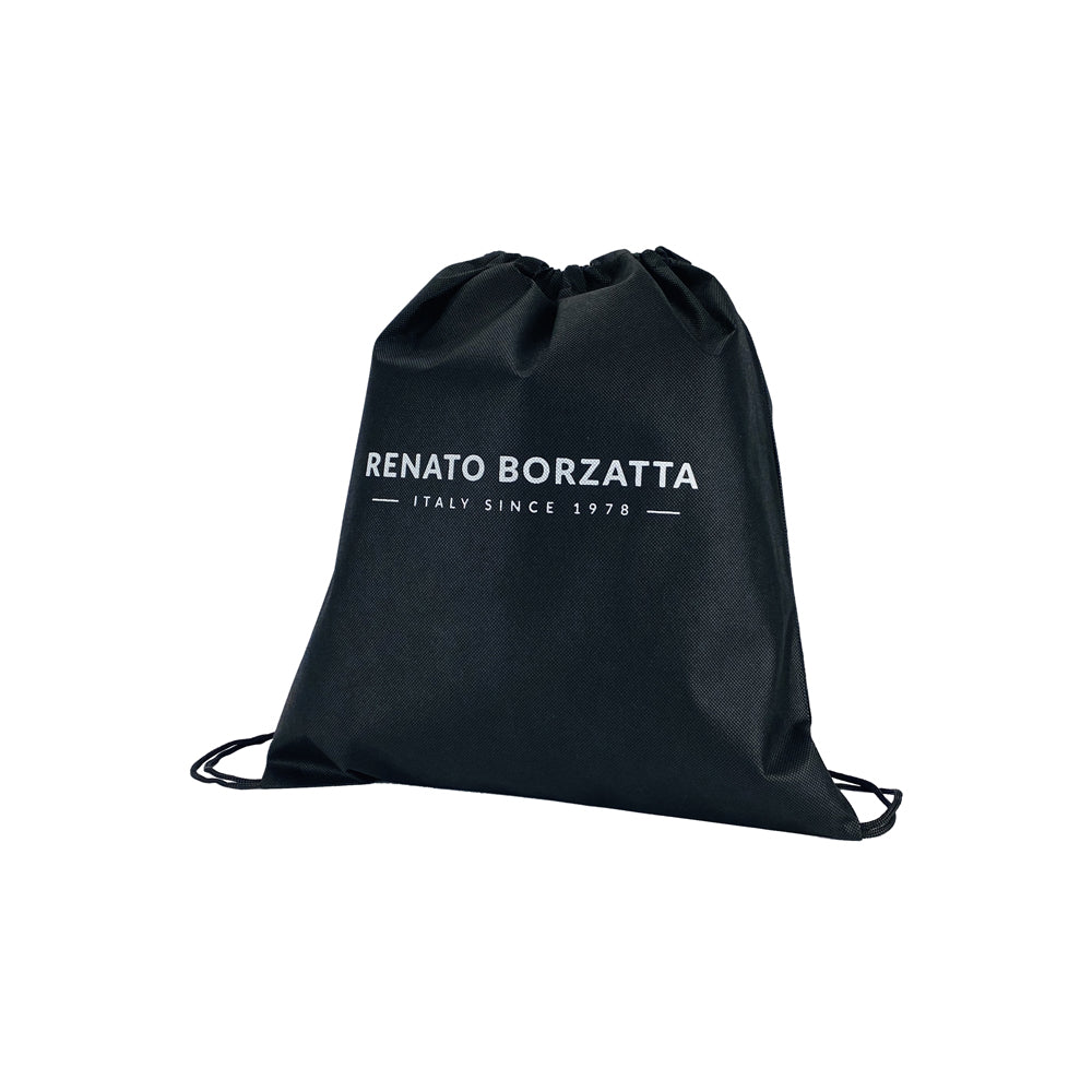 RB2002A | Nylon/Vera Leather Shoulder Bag, with light grain. Zipper closure and adjustable shoulder strap - Black color - Size: 15.5 x 21 x 7 cm. Packaging: Non-Woven Fabric Bag