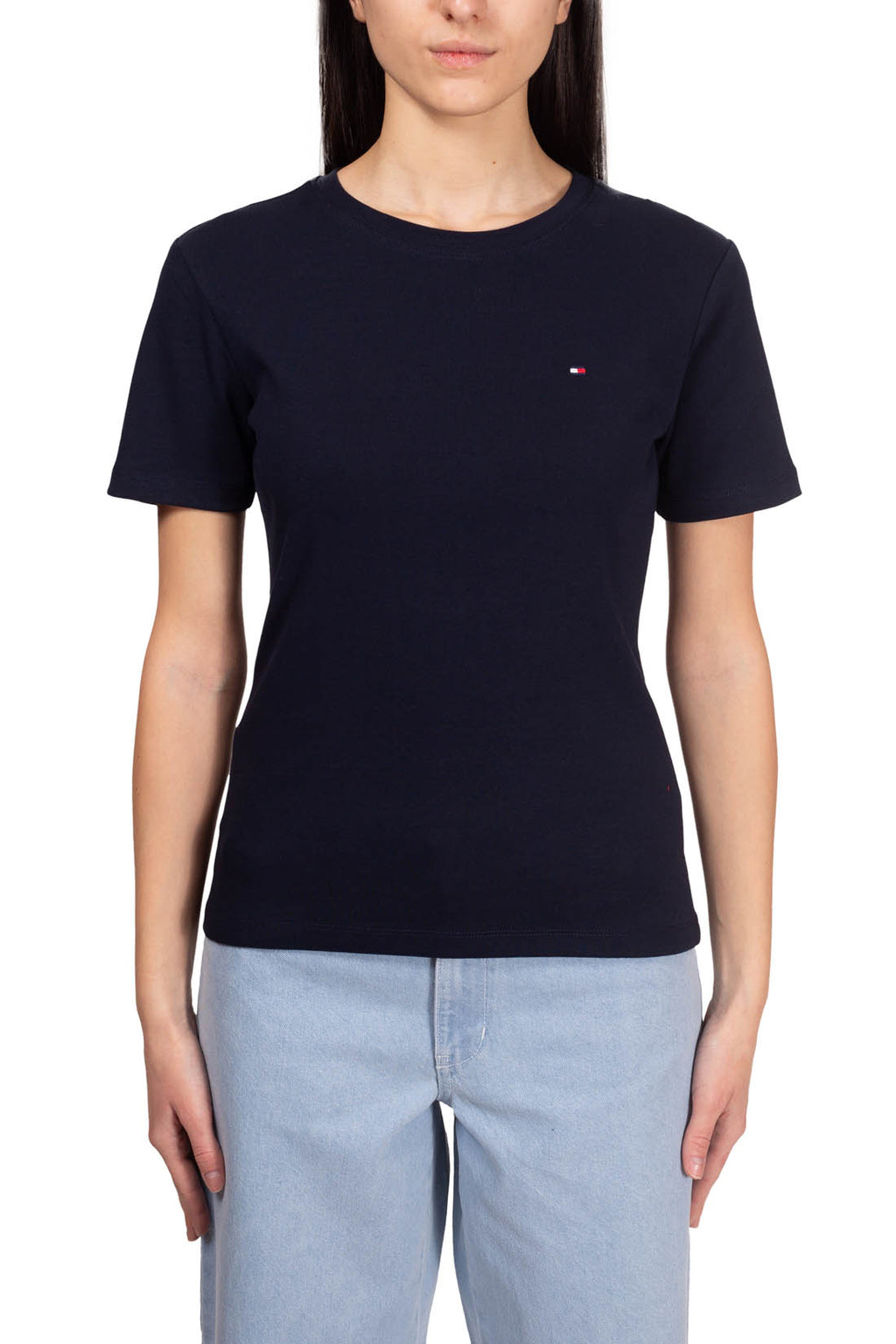 TOMMY HILFIGER - T-shirt donna slim con logo  - Taglia XL-17