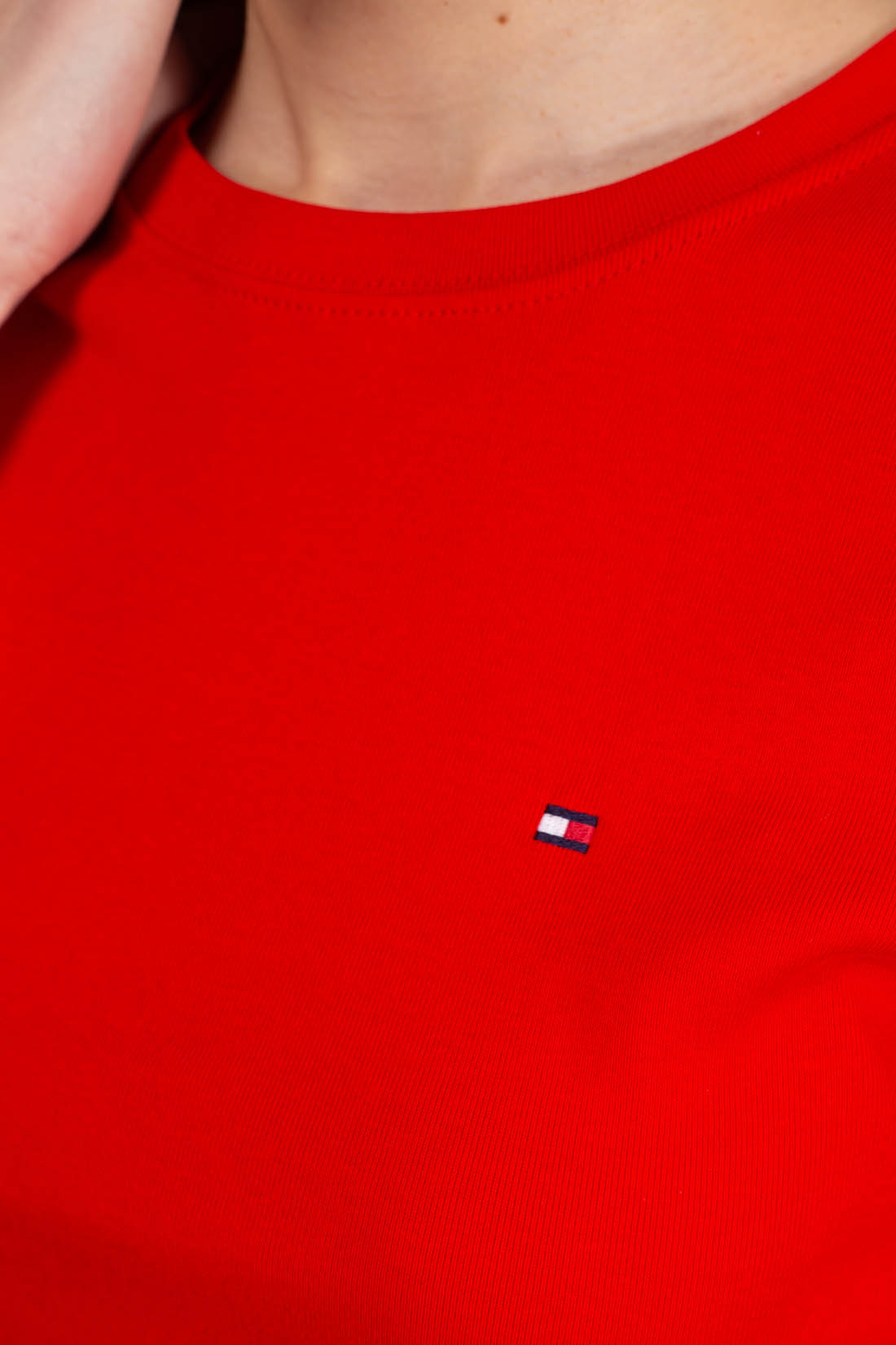 TOMMY HILFIGER - T-shirt donna slim con logo  - Taglia XL-20