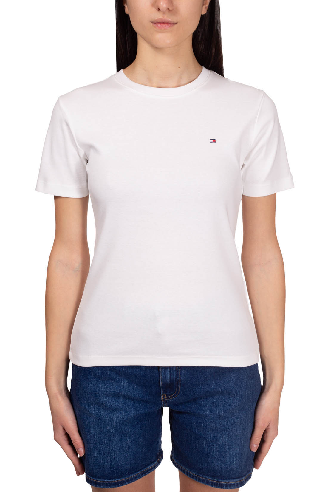 TOMMY HILFIGER - T-shirt donna slim con logo  - Taglia XL-29