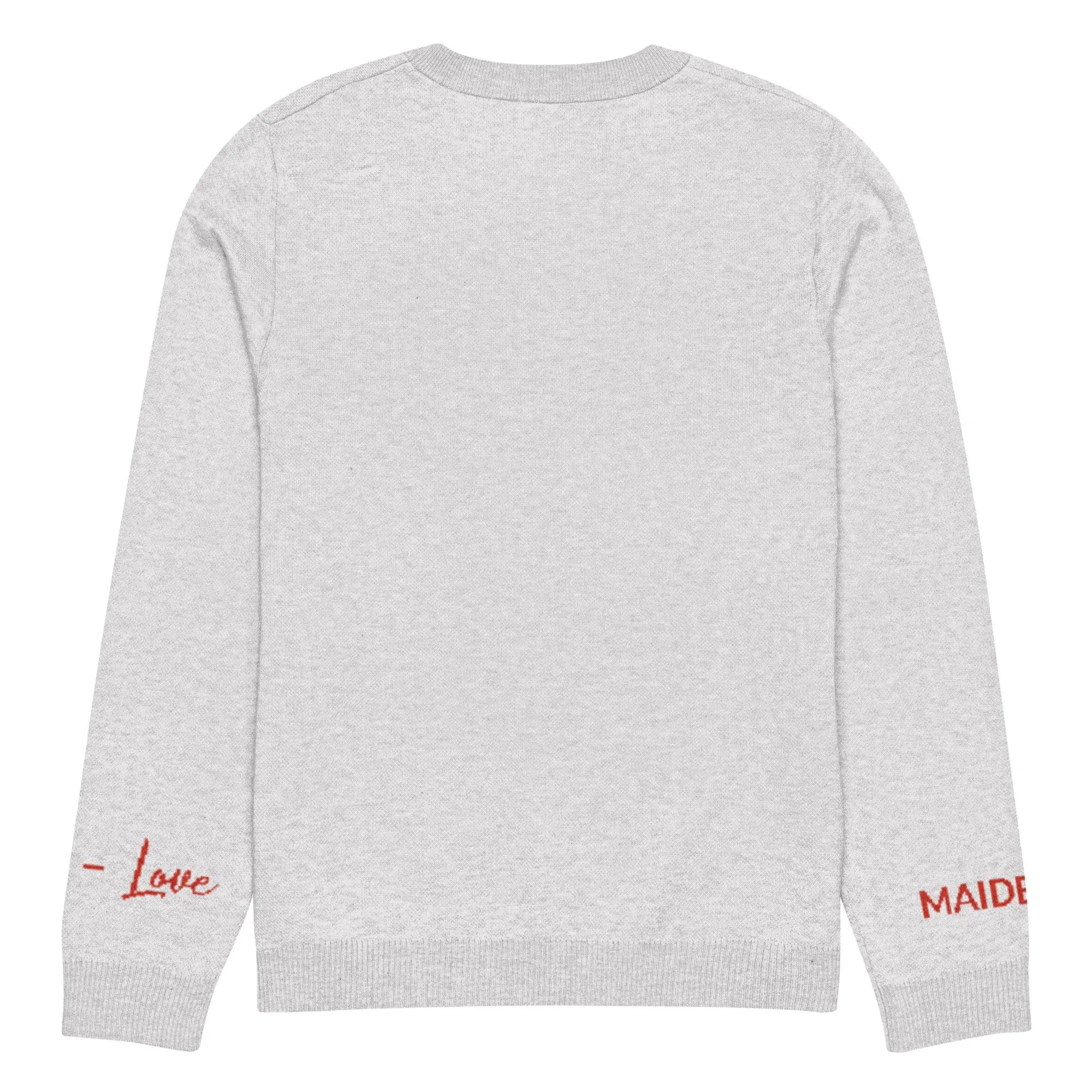 Heart - Knitted crew neck sweater BLEACH