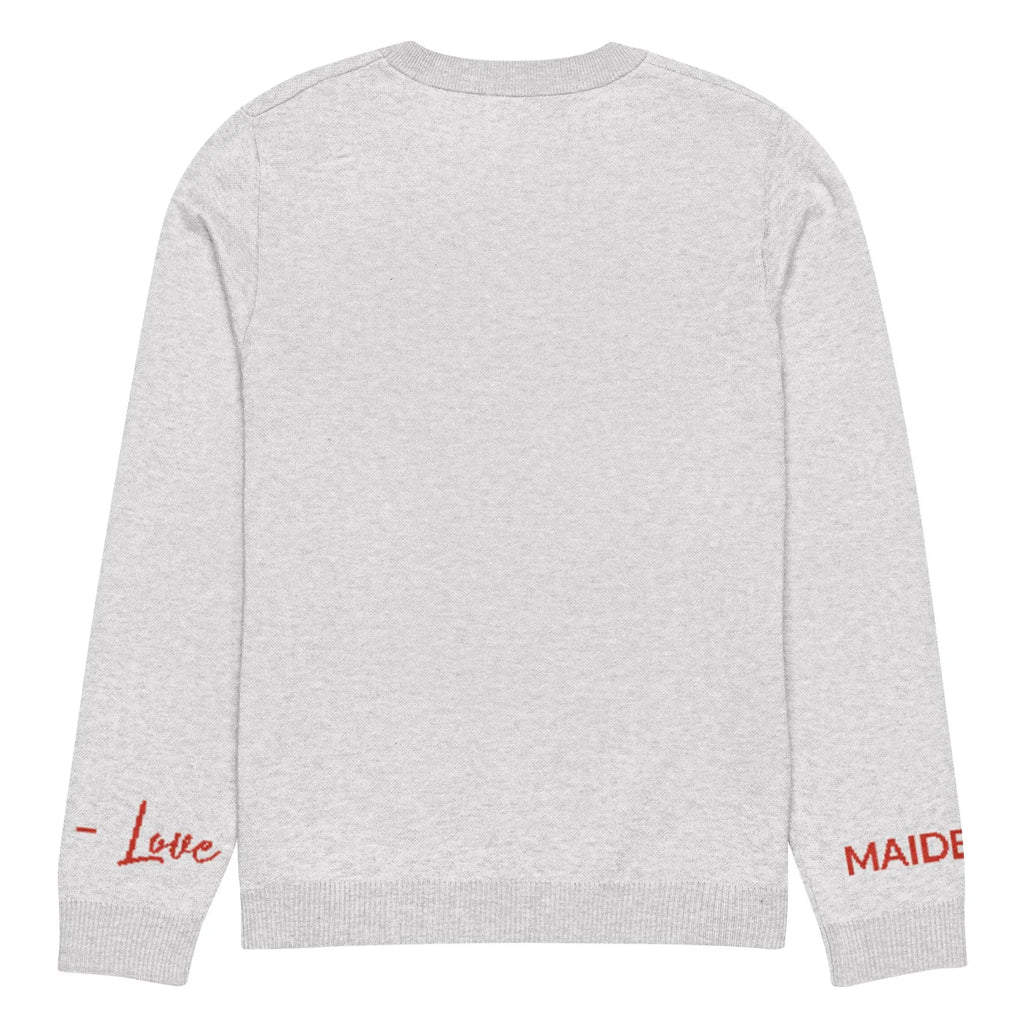 Heart - Knitted crew neck sweater BLEACH