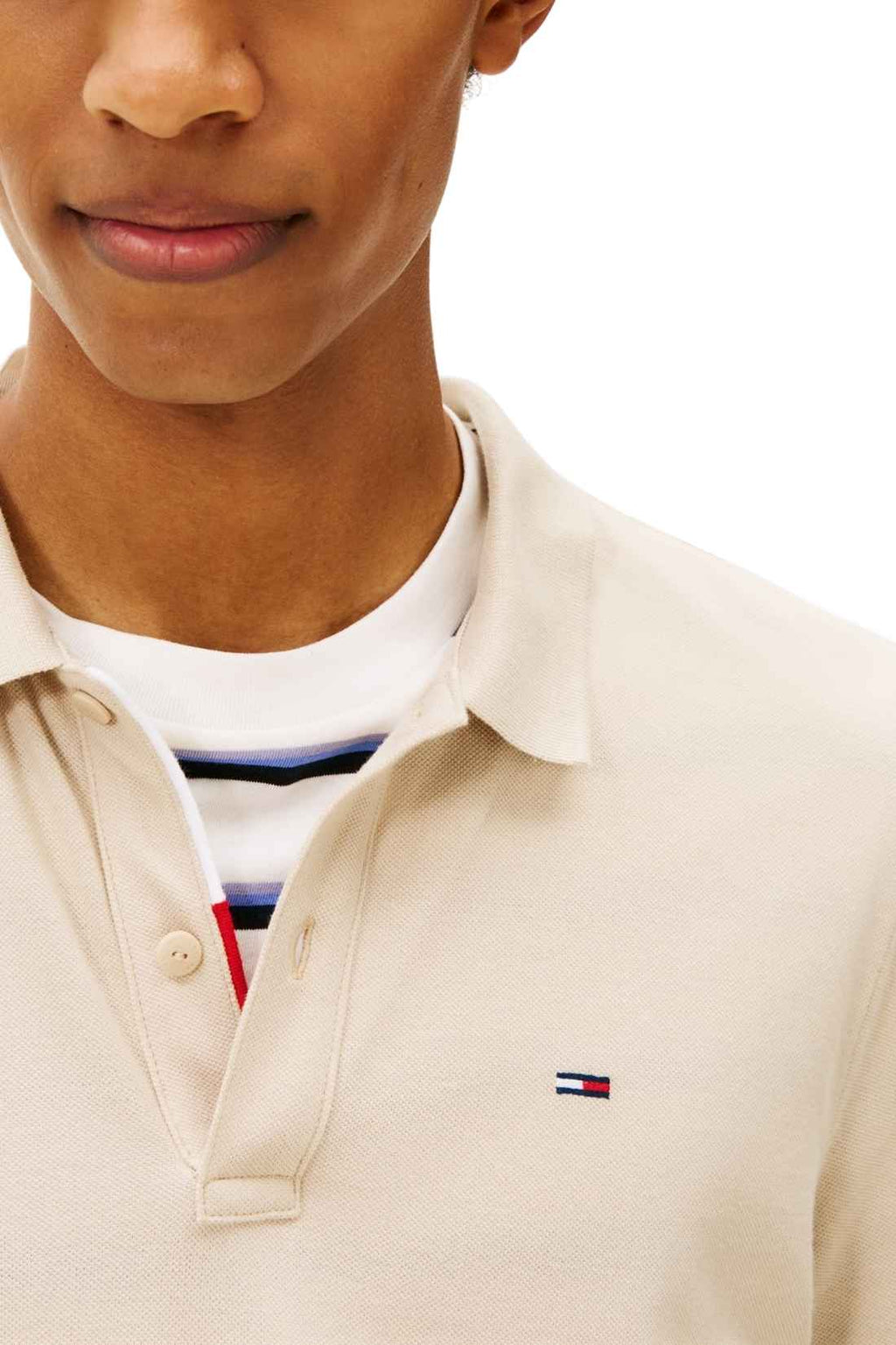 TOMMY JEANS - Polo uomo slim in piqué - Taglia XL-3