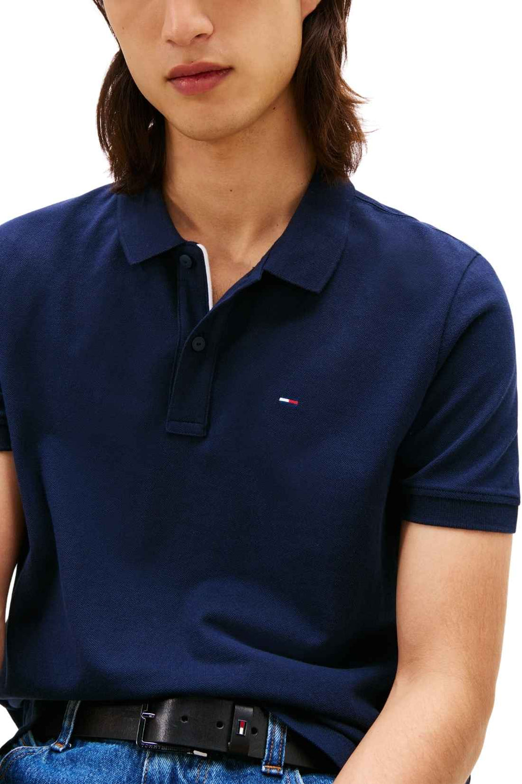 TOMMY JEANS - Men's slim piquet polo shirt  - Size XL-7