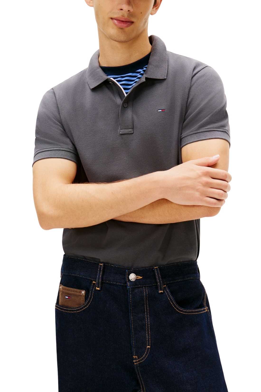 TOMMY JEANS - Polo uomo slim in piqué - Taglia XL-16
