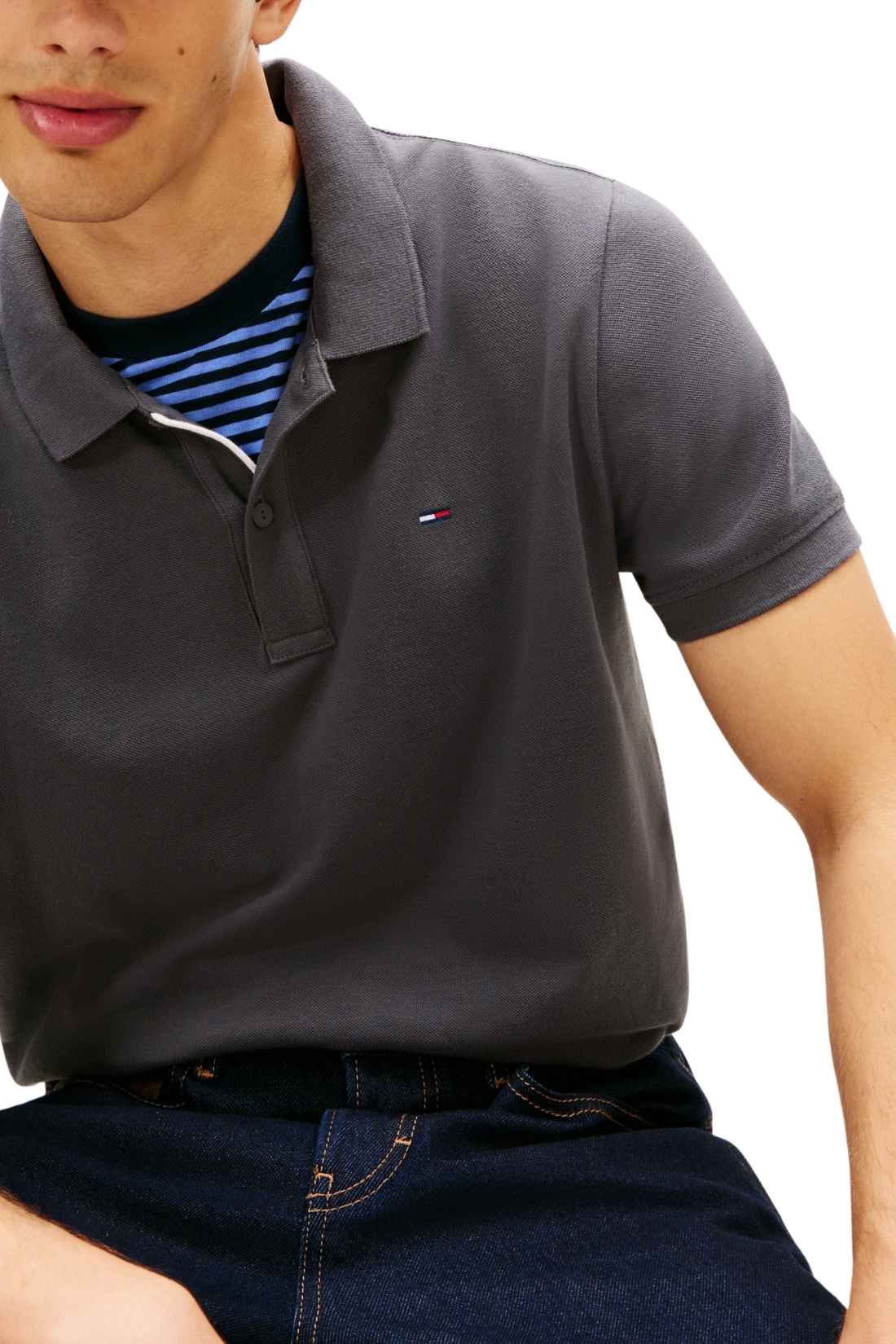 TOMMY JEANS - Polo uomo slim in piqué - Taglia XL-19