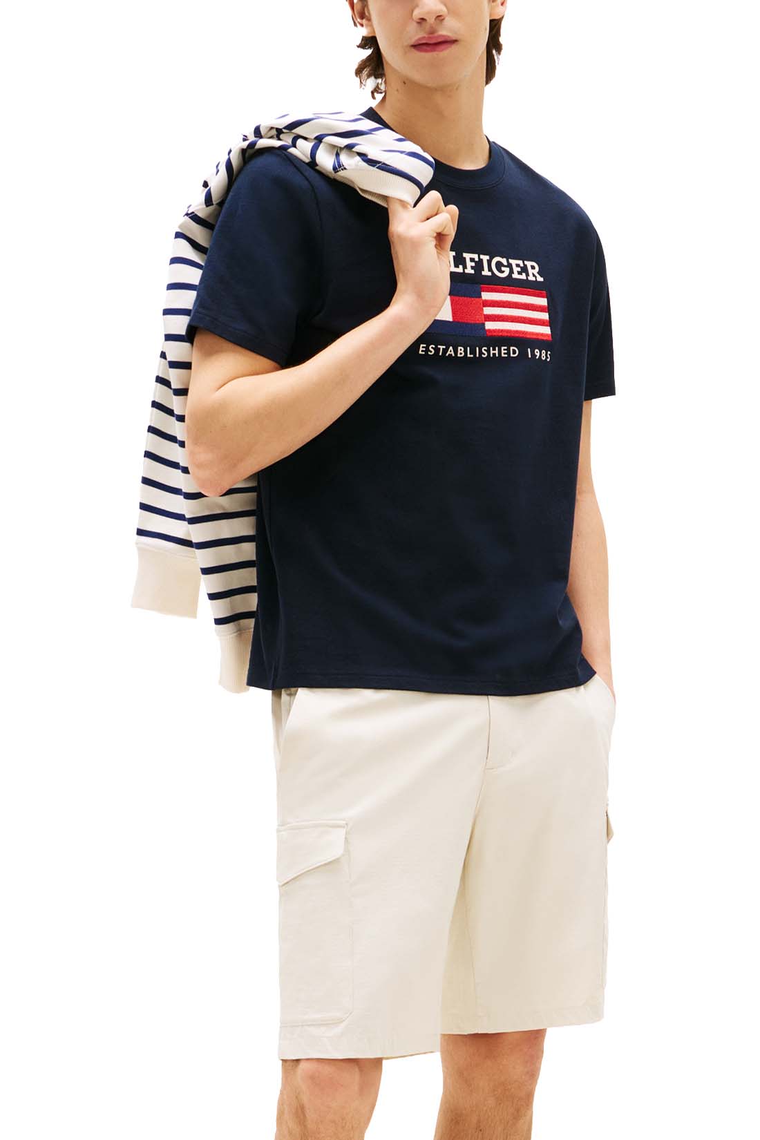 TOMMY HILFIGER - Men's Americana Monotype Flag Box T-shirt  - Size XXL-1