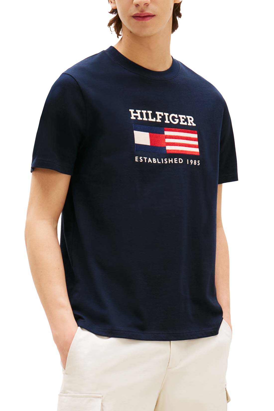TOMMY HILFIGER - Men's Americana Monotype Flag Box T-shirt  - Size XXL-0